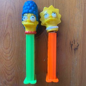 Vintage The Simpsons Marge and Lisa Retired PEZ Dispensers Please Read